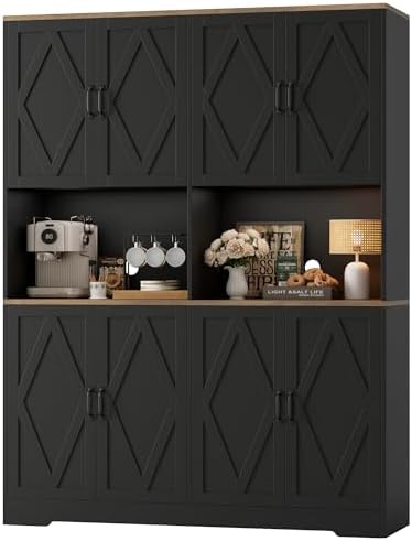 55" W Pantry Cabinet in Black