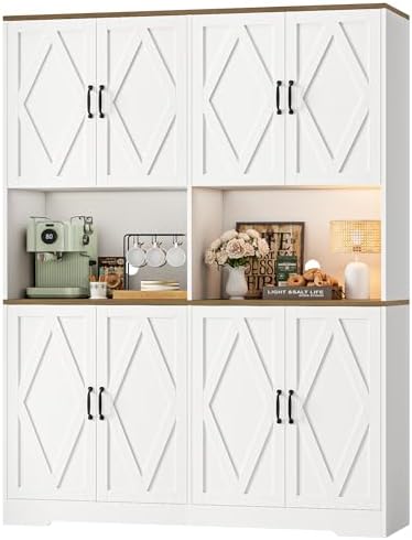 55" W Pantry Cabinet in White