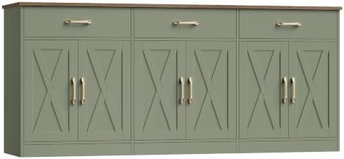 71" W Kitchen Sideboard Buffet Cabinet with Storage