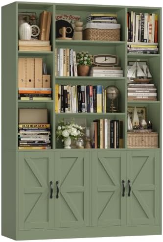 72" Tall Bookshelf in Green