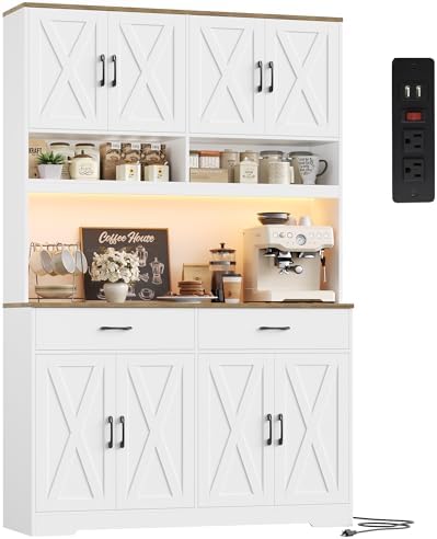 75" Tall Kitchen Pantry Storage Cabinet in White