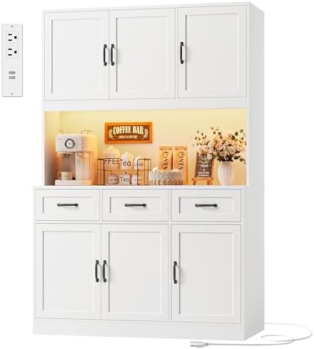 Kitchen Pantry Storage Cabinet in White
